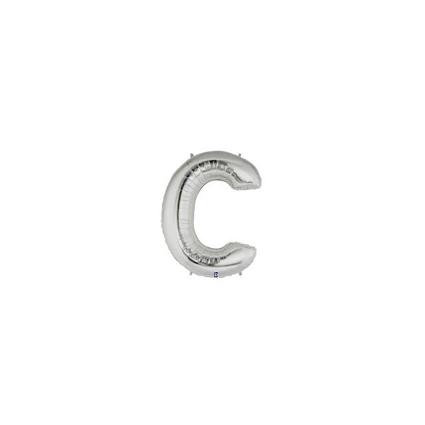 7in SILVER Letter C MegaLoon Jr., Price Per Bag of 5