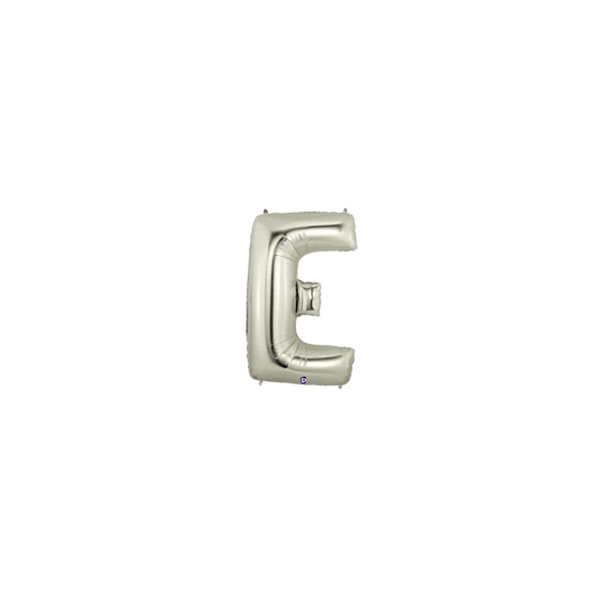 7in SILVER Letter E MegaLoon Jr., Price Per Bag of 5