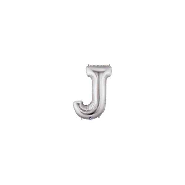 7in SILVER Letter J MegaLoon Jr., Price Per Bag of 5