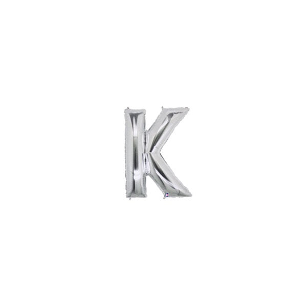 7in SILVER Letter K MegaLoon Jr., Price Per Bag of 5