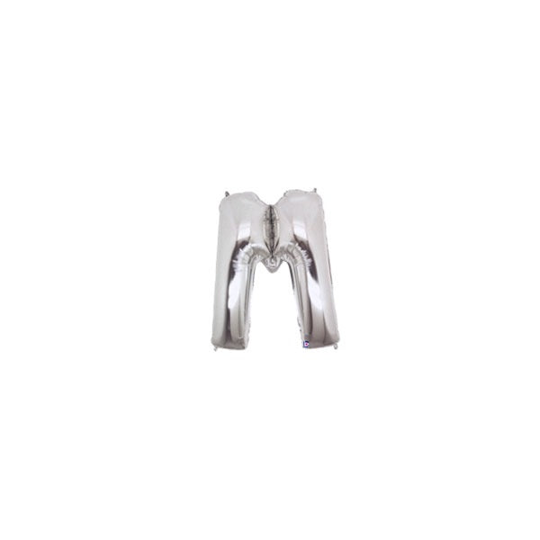 7in SILVER Letter M MegaLoon Jr., Price Per Bag of 5