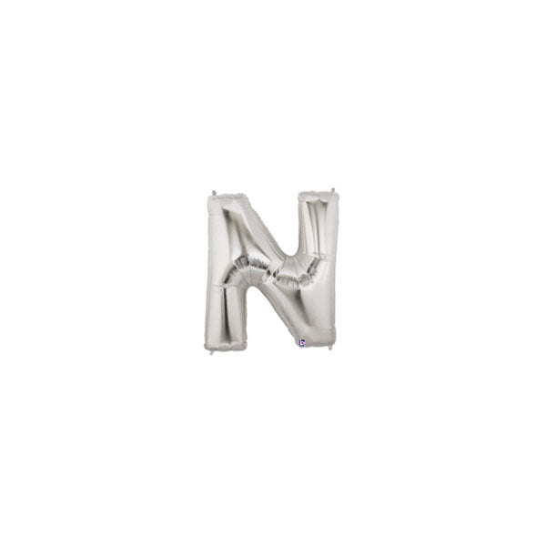 7in SILVER Letter N MegaLoon Jr., Price Per Bag of 5