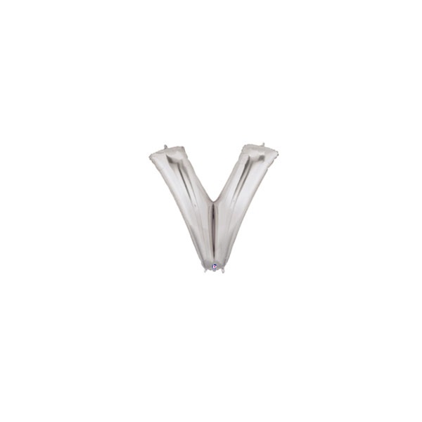 7in SILVER Letter V MegaLoon Jr., Price Per Bag of 5