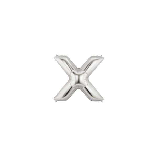 7in SILVER Letter X MegaLoon Jr., Price Per Bag of 5