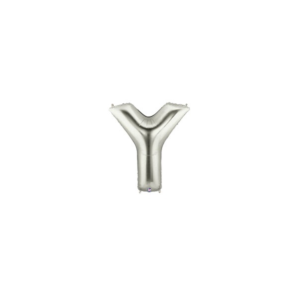 7in SILVER Letter Y MegaLoon Jr., Price Per Bag of 5