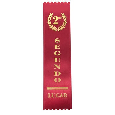 8" Award Ribbon - Segundo Lugar - Premium Party Distribution