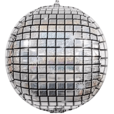 8" Holographic Disco Ball - Silver (5ct) - Premium Party Distribution