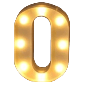 8" Marquee - Letter O - Premium Party Distribution