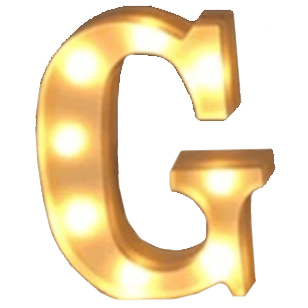8" Marquee Light - Letter G - Premium Party Distribution