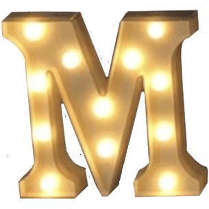 8" Marquee Light - Letter M - Premium Party Distribution