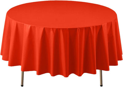 84" Round Table Cover - Red - Premium Party Distribution