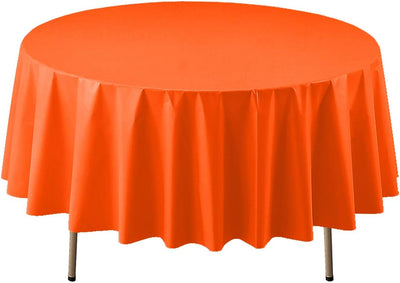 84" Round Table Cover - Tangerine - Premium Party Distribution