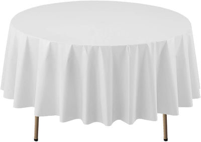 84" Round Table Cover - White - Premium Party Distribution