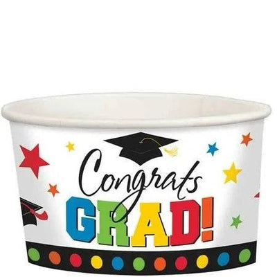 8.5oz Treat Cups - Congrats Grad (8ct) - Premium Party Distribution