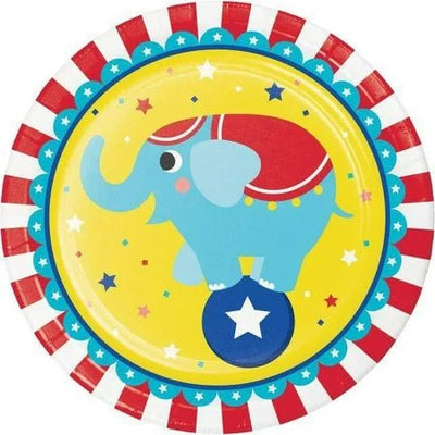 8.75" Paper Plates - Circus Party (8ct) - Premium Party Distribution