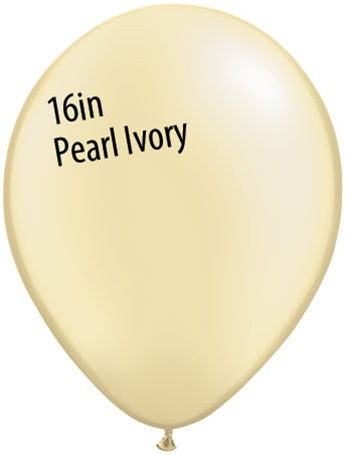 16 inch Qualatex Pastel PEARL IVORY Latex Balloon