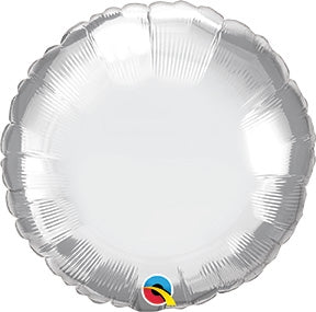 Qualatex Chrome Silver Round Foil Balloon