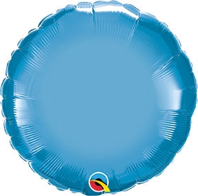 Qualatex Chrome Blue Round Foil Balloon