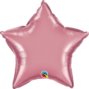 Qualatex Chrome Mauve Star Foil Balloon