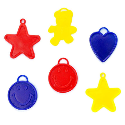 8g Balloon Weights Assorted - Primary Shapes (100ct) - Premium Party Distribution