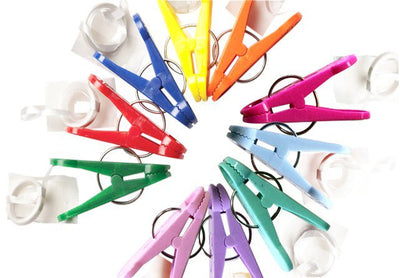 8g Clip - N - Weights® - Primary & Pastel Assorted With Ribbon & TapeTab™ (100ct) - Premium Party Distribution