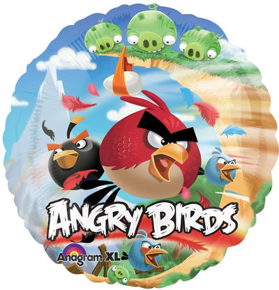 9” Angry Birds Foil Balloon - Air Fill & Heat Seal - Premium Party Distribution