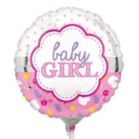 9" Baby Girl Scallop (25ct) - Premium Party Distribution