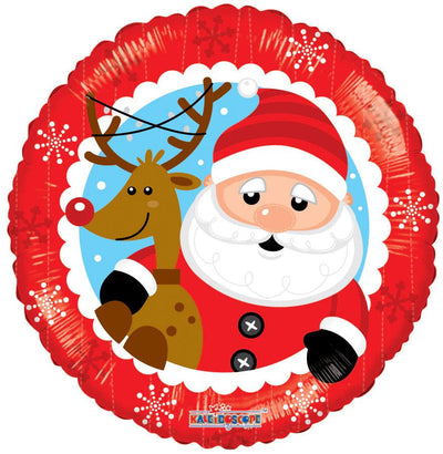 9" Christmas - Santa and Reindeer - Premium Party Distribution