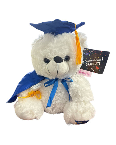 9" Congrats Grad! White Teddy Bear 1ct - Premium Party Distribution
