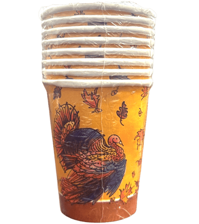 9" Cups - Classic Turkey (8ct) - Premium Party Distribution