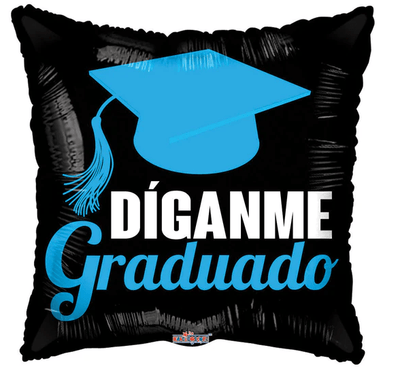 9" Diganme Graduado Square Foil Balloon 100ct - ConverUSA - Premium Party Distribution
