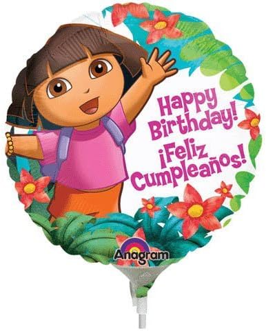 9" Dora the Explorer - Birthday/Cumpleanos - Anagram - Premium Party Distribution