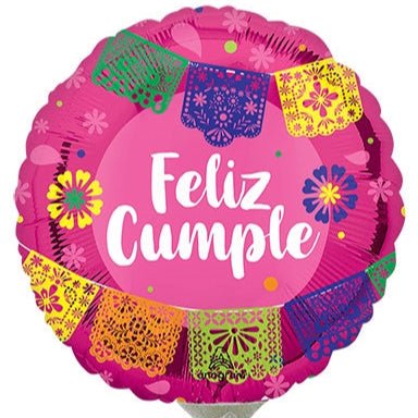 9" Feliz Cumple Papel Picado (25ct) - Premium Party Distribution