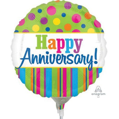 9" Happy Anniversary - Bright (25ct) - Premium Party Distribution