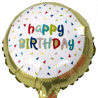 9" Happy Birthday Gold Confetti - Premium Party Distribution