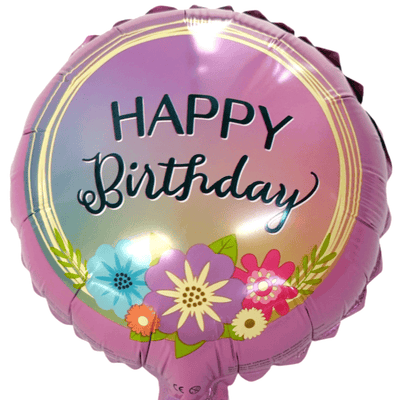 9" Happy Birthday Lavender Flower - Premium Party Distribution