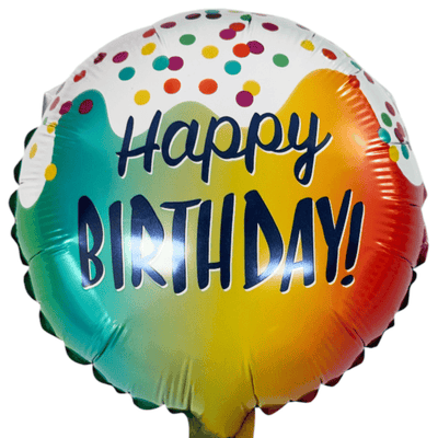 9" Happy Birthday Ombre Ice Cream - Premium Party Distribution