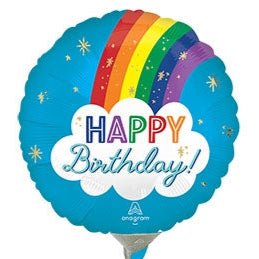 9" Happy Birthday Rainbow (25ct) - Premium Party Distribution