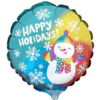 9" Happy Holidays Satin Snowman (25ct) - Premium Party Distribution