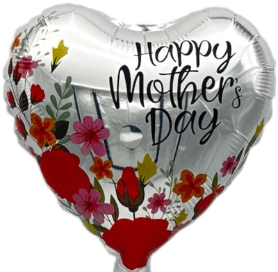 9" Happy Mother's Day Heart Balloon 100ct - Party America - Premium Party Distribution