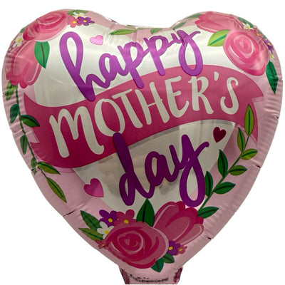 9" Happy Mother's Rosas & Banner Heart Balloon 100ct - ConverUSA - Premium Party Distribution