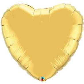 9" Heart - Gold (25ct) - Premium Party Distribution