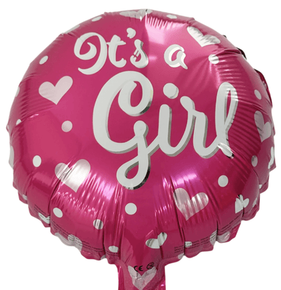 9" It's A Girl - Pink - Premium Party Distribution
