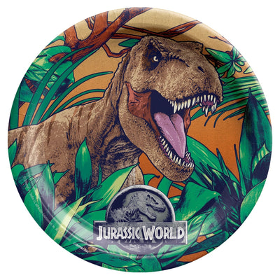9" Jurassic World into the Wild Round Plates (8 Count) - Amscan - Premium Party Distribution
