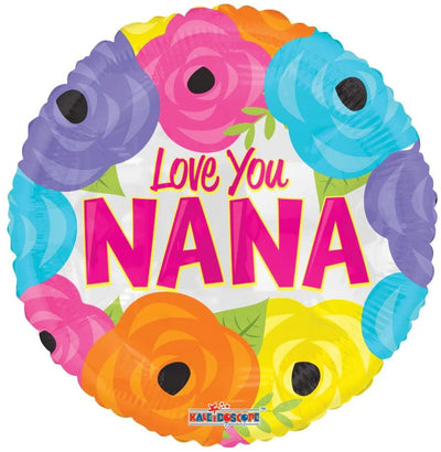9" Love You NANA Round Balloon 100ct - ConverUSA - Premium Party Distribution