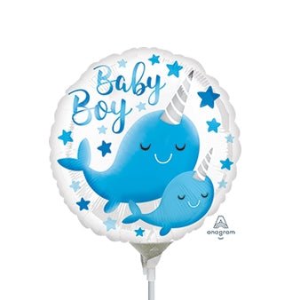 9" Narwhal Baby Boy (25ct) - Premium Party Distribution