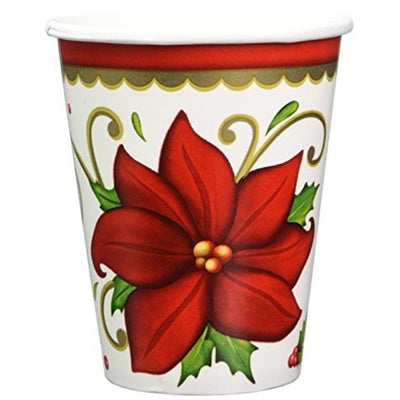 9" Paper Cups - Winter Botanical (50ct) - Premium Party Distribution
