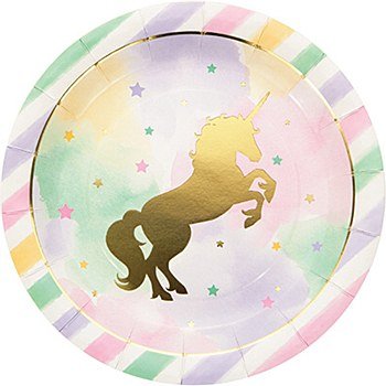 9" Paper Plate - Unicorn Sparkle (8ct) - Premium Party Distribution