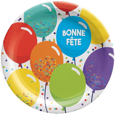9" Paper Plates - Bonne Fete (8ct) - Premium Party Distribution
