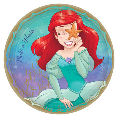 9" Paper Plates - Disney Princess Ariel (8ct) - Premium Party Distribution